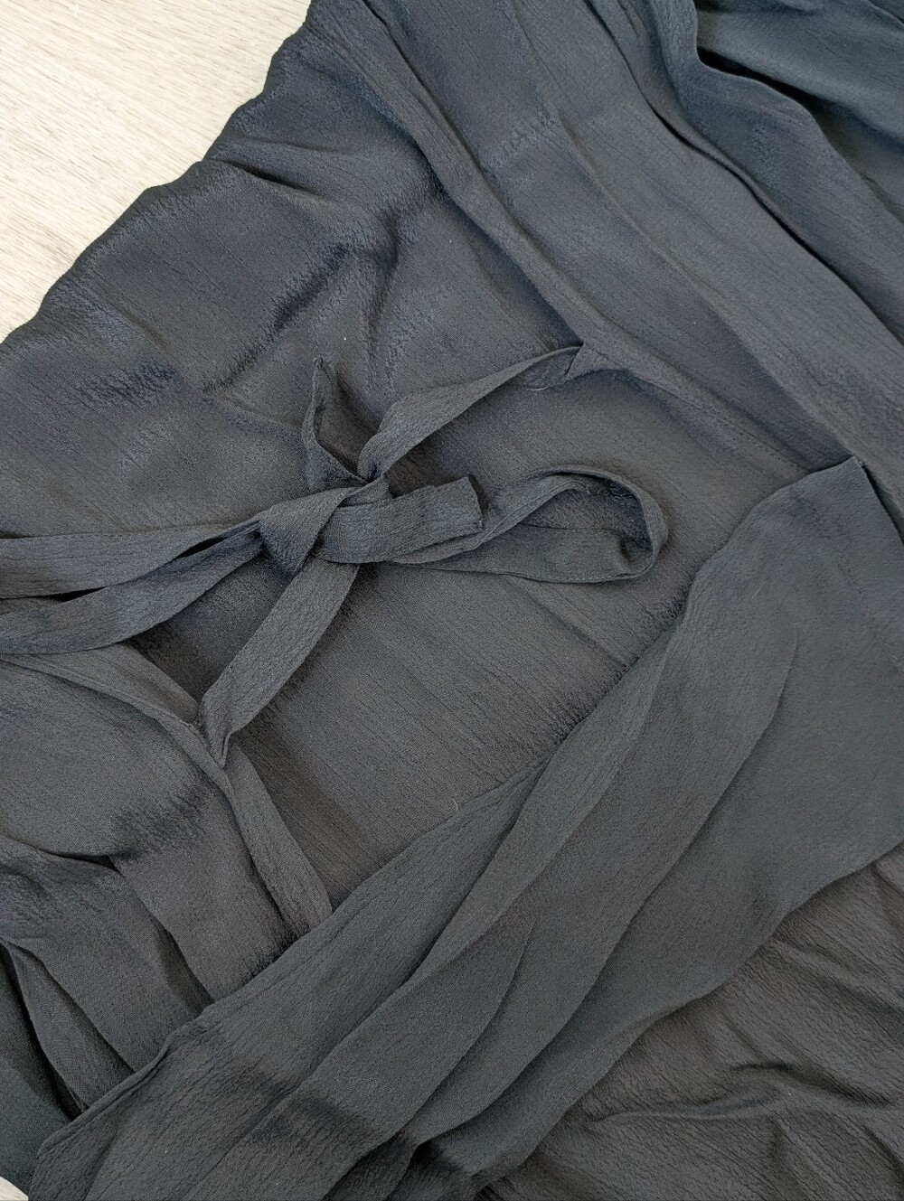 Cotton Ginny Black Minimalist Prairie Long-Sleeve Button Front Maxi Dress L - Picture 10 of 10